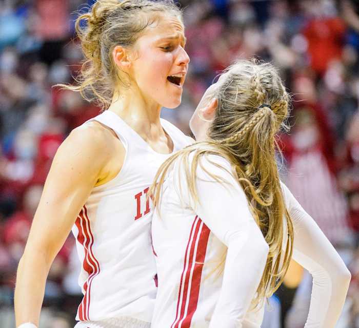 Ali Patberg and Nicole Cardaño-Hillary celebrate.
